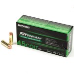 AMMO INC STREAK 45 COLT 250GR TMC, NON-INCENDIARY TRACER, GREEN, 50RD BOX