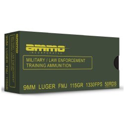 350RD AMMO CAN OF AMMO INC MIL/LE TRAINING AMMO 9MM 115GR FMJ