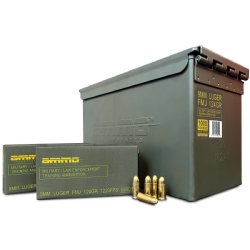 1,000RD AMMO CAN OF AMMO INC MIL/LE TRAINING AMMO 9MM 124GR FMJ