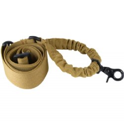 TAN ONE POINT BUNGEE RIFLE SLING, AIM SPORTS
