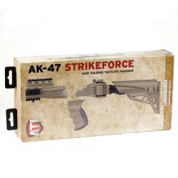 STRIKEFORCE TACLITE AK47 6-POSITION FOLDING STOCK SET, FDE