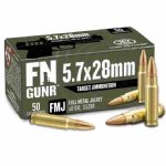 FN GUNR 5.7X28MM, SS201 40GR FMJ BULLET, 50RD BOX