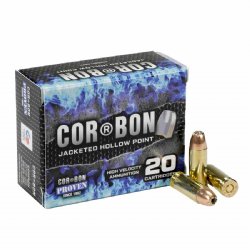 CORBON SELF DEFENSE .38 SUPER +P 115GR JACKETED HOLLOW POINT, 20RD BOX