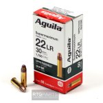 AGUILA .22LR SUPERMAXIMUM 30GR COPPER PLATED SOLID POINT, HYPER-VELOCITY, 50RD/BOX