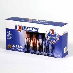 LAPUA 223 REM 3.6G 55GR AMMO FOR PREDATOR HUNTING & TACTICAL, 20RD/BOX