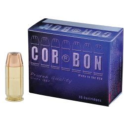 CORBON SELF DEFENSE 45ACP +P 185GR JACKETED HOLLOW POINT, 20RD BOX