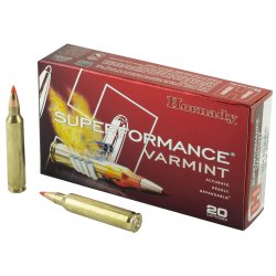 HORNADY SUPERFORMANCE 204 RUGER 32GR V-MAX, 20RD/BOX