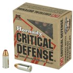 HORNADY CRITICAL DEFENSE 32ACP 60GR FTX FLEXTIP, 25RD BOX