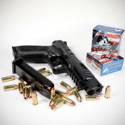 HORNADY AMERICAN GUNNER 9MM +P 124GR XTP JHP, 25RD BOX