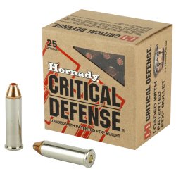 HORNADY CRITICAL DEFENSE 357 MAGNUM 155GR FTX FLEXTIP, 25RD BOX