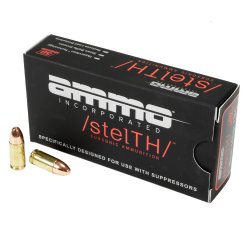 AMMO INC STELTH 9MM 165GR TMC, SUB-SONIC, 50RD BOX