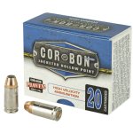 CORBON SELF DEFENSE 9MM +P 90GR JACKETED HOLLOW POINT, 20RD BOX