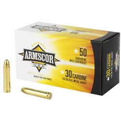 ARMSCOR 30 CARBINE 110GR FMJ, 50RD/BOX