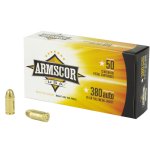 ARMSCOR 380ACP 95GR FMJ, 50RD/BOX