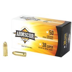 ARMSCOR 38 SUPER 125GR FMJ, 50RD/BOX