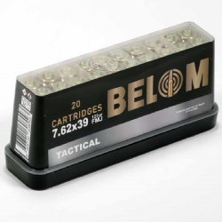 BELOM 7.62X39MM BRASS CASE 123GR FMJ, 20RD BOX 