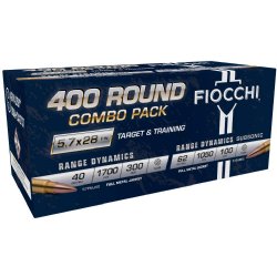 400RD COMBO PACK OF FIOCCHI 5.7X28, 40GR TARGET & 62GR SUB-SONIC