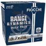 FIOCCHI RANGE DYNAMICS 5.7X28 40GR FMJ, 150RD BULK BOX