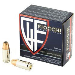 FIOCCHI 9MM 147GR XTP JHP, 25RD BOX