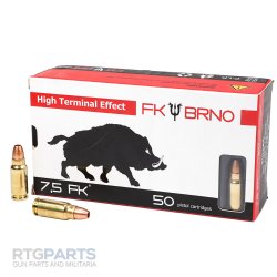 FK BRNO F5 7.5 FK AMMO, 95GR HIGH VELOCITY LEAD FREE HOLLOW POINT, 50RD BOX