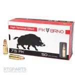 FK BRNO F5 7.5 FK AMMO, 95GR HIGH VELOCITY LEAD FREE HOLLOW POINT, 50RD BOX