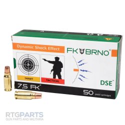 FK BRNO F9 7.5 FK AMMO, 101GR HIGH VELOCITY LEAD FREE FLAT NOSE, 50RD BOX