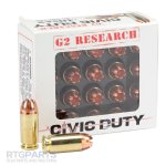 G2 RESEARCH CIVIC DUTY 40SW 122GR HOLLOW POINT,  20RD BOX