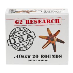 G2 RESEARCH CIVIC DUTY 40SW 122GR HOLLOW POINT,  20RD BOX