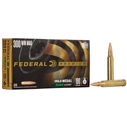 FEDERAL GOLD MEDAL 300 WIN MAG 190GR, 20RD/BOX