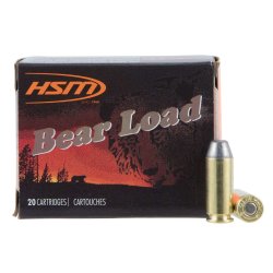 HSM BEAR LOAD 10MM 200GR ROUND NOSE FLAT POINT-HARD, 20RD/BOX 