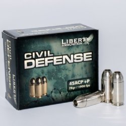 LIBERTY CIVIL DEFENSE 45ACP, 78GR 1900FPS, 20RD/BOX