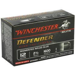 WINCHESTER DEFENDER 12GA 2 3/4 1 OZ SEGMENTING SLUG, 10/BOX