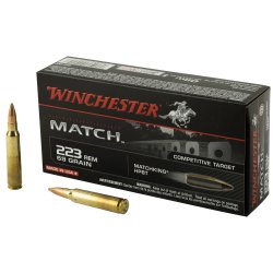 WINCHESTER .223REM 69GR MATCH KING HPBT, 20RD/BOX