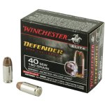 WINCHESTER DEFENDER .40SW 180GR JHP, 20RD/BOX