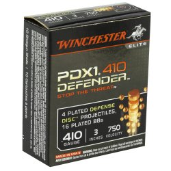 WINCHESTER DEFENDER 410GA 3" 4-DEFENSE DISKS & 16 BB, 10/BOX