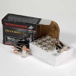 WINCHESTER DEFENDER 9MM +P 147GR JHP, 20RD/BOX