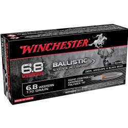 WINCHESTER BALLISTIC SILVERTIP 6.8 WESTERN 170GR, 20RD/BOX