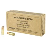 WINCHESTER SERVICE GRADE 9MM 115GR FMJ, 50RD BOX