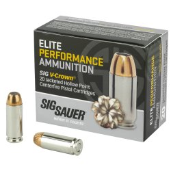 SIG 10MM 180GR ELITE V-CROWN JHP, 20RD BOX