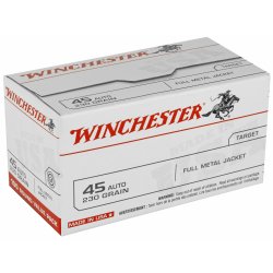 WINCHESTER .45ACP 230GR FMJ, 100RD BOX