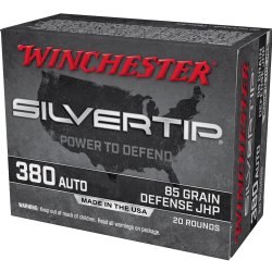 WINCHESTER SILVERTIP 380ACP 85GR JHP, 20RD/BOX