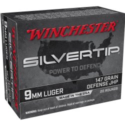 WINCHESTER SILVERTIP 9MM 147GR JHP, 20RD/BOX