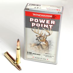 WINCHESTER POWER POINT 338 WIN MAG 200GR, 20RD/BOX