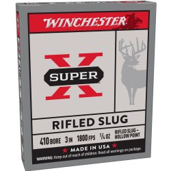 WINCHESTER SUPER-X 410GA 3" RIFLED SLUG, 5/BOX