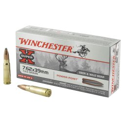 WINCHESTER SUPER-X 7.62x39MM 123GR POWER POINT, 20RD BOX