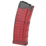 LANCER L5AWM 30RD RED TRANSLUCENT MAG, 5.56MM / .223REM