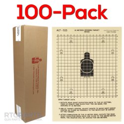 100-PACK OF 25 METER M16A2 ZEROING TARGETS, HEAVY TAGBOARD PAPER, ACTION TARGET