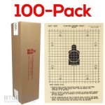 100-PACK OF 25 METER M16A2 ZEROING TARGETS, HEAVY TAGBOARD PAPER, ACTION TARGET