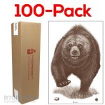 100-PACK OF ALASKA STATE PARK BEAR TARGETS, 23x35", ACTION TARGET