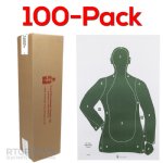 100-PACK OF B-21E GREEN QUALIFICATION PAPER TARGET, 23x35", ACTION TARGET